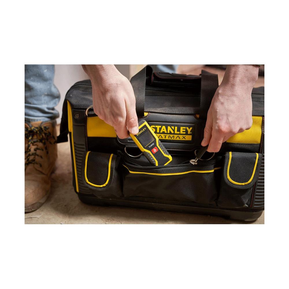 Stanley Fatmax Sortmaster Open Mouth Rigid Tool Bag With Carry Handle & Shoulder Strap 20 Inch - Black/Yellow