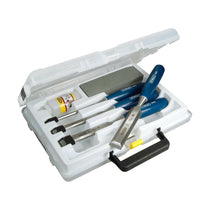 Stanley 5002 Series 6,12,18,25mm Wood Chisel Set With Sharpening Stone And Oil - Multicolour