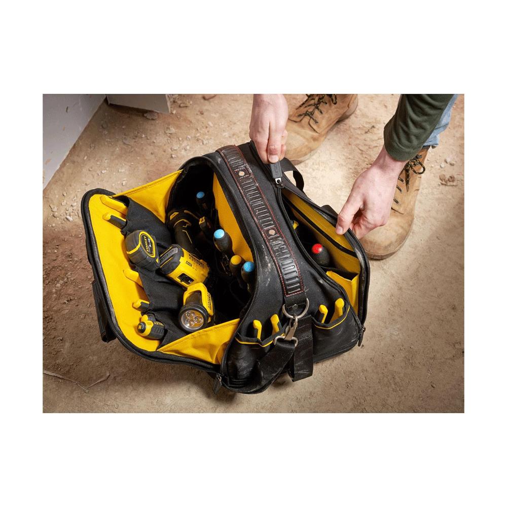 Stanley Fatmax Multi Access Tool Bag With Carry Handle & Shoulder Strap 43 x 28 x 30 cm - Black/Yellow