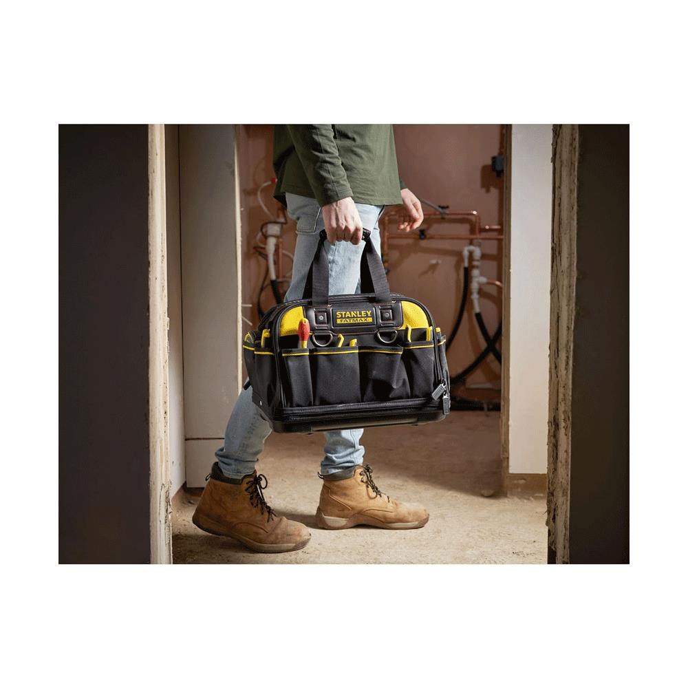 Stanley Fatmax Multi Access Tool Bag With Carry Handle & Shoulder Strap 43 x 28 x 30 cm - Black/Yellow