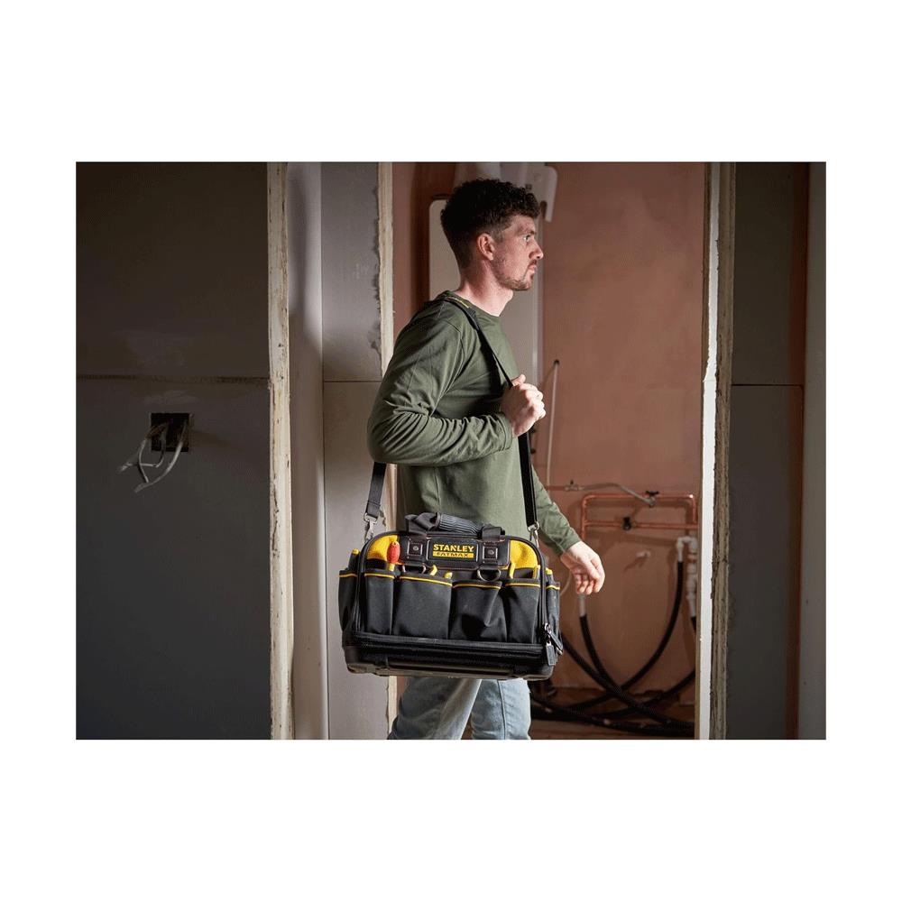 Stanley Fatmax Multi Access Tool Bag With Carry Handle & Shoulder Strap 43 x 28 x 30 cm - Black/Yellow