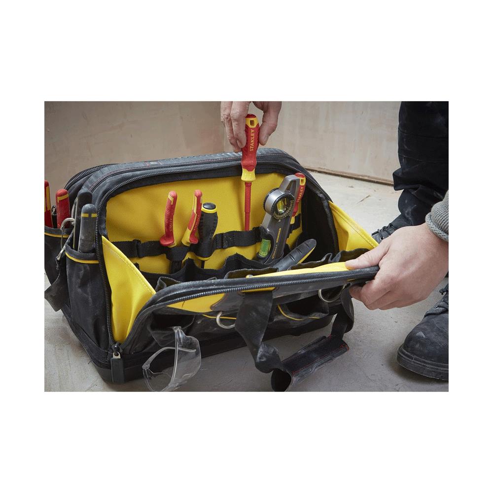 Stanley Fatmax Multi Access Tool Bag With Carry Handle & Shoulder Strap 43 x 28 x 30 cm - Black/Yellow