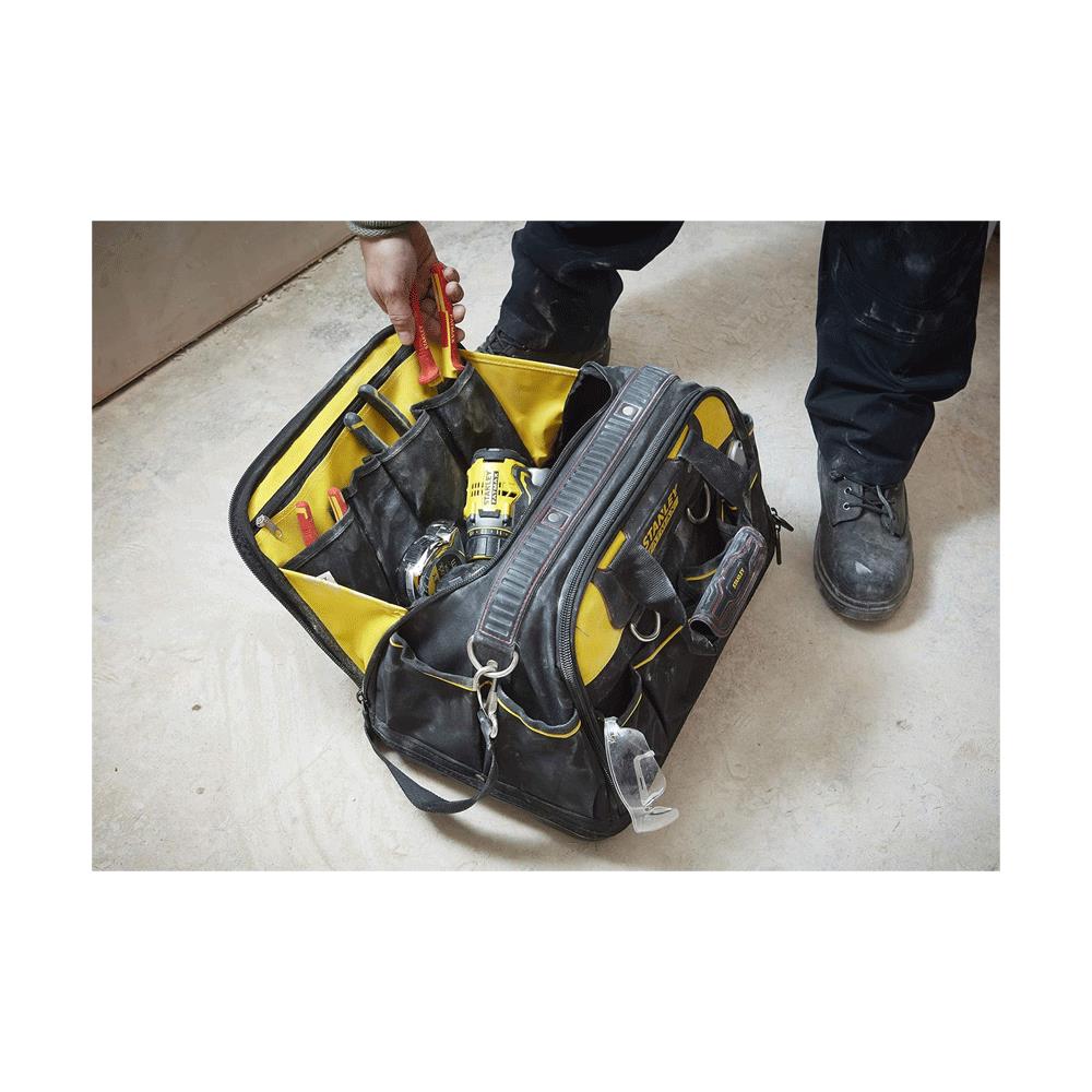 Stanley Fatmax Multi Access Tool Bag With Carry Handle & Shoulder Strap 43 x 28 x 30 cm - Black/Yellow