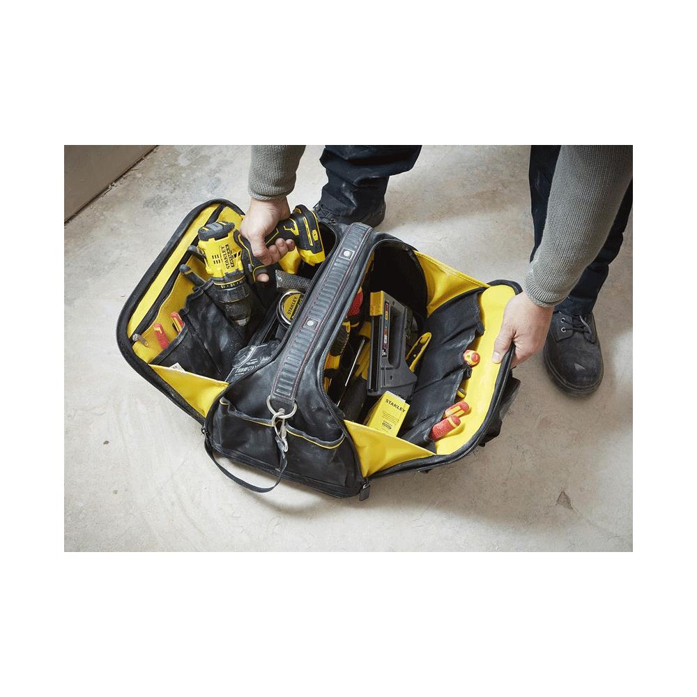 Stanley Fatmax Multi Access Tool Bag With Carry Handle & Shoulder Strap 43 x 28 x 30 cm - Black/Yellow