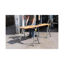 Stanley Folding Metal Sawhorse 340Kg Pair With Side Latch - Black/Aluminium