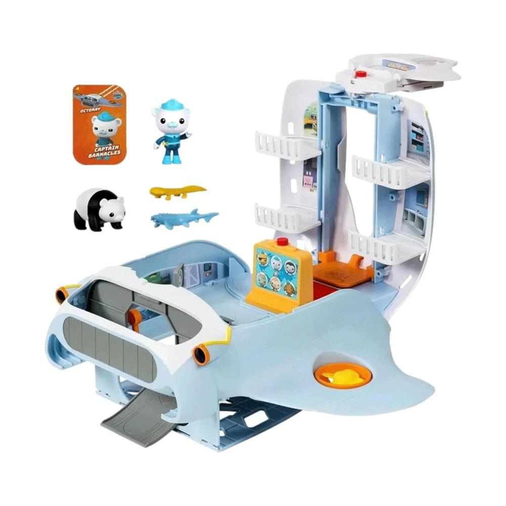 Octonauts Above & Beyond Octoray Transforming Playset 25+ Lights And Sounds Figure 7 Pieces 3 Accessories - Multicolour Main image