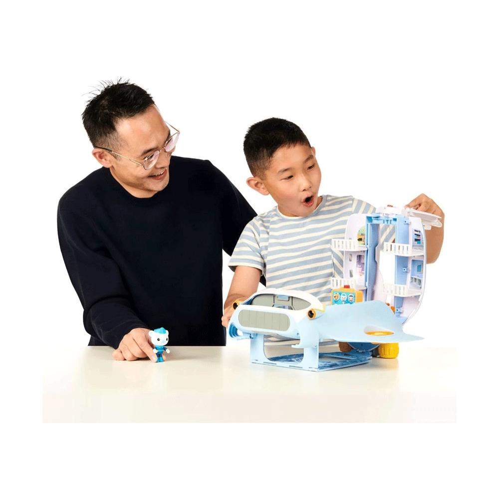 Octonauts Above & Beyond Octoray Transforming Playset 25+ Lights And Sounds Figure 7 Pieces 3 Accessories - Multicolour