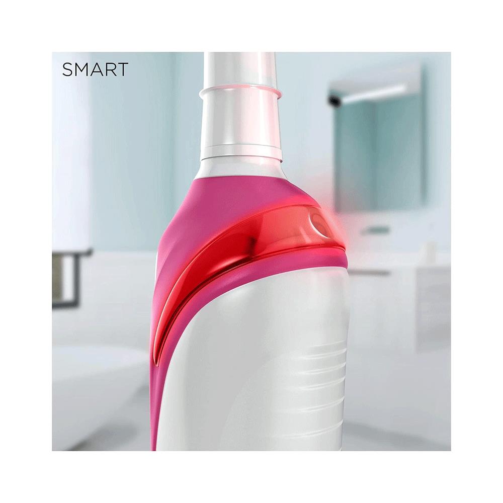 Oral-B Smart 4 3D White Electric Toothbrushes 2 Toothbrush Heads & Travel Case 3 Modes - Pink
