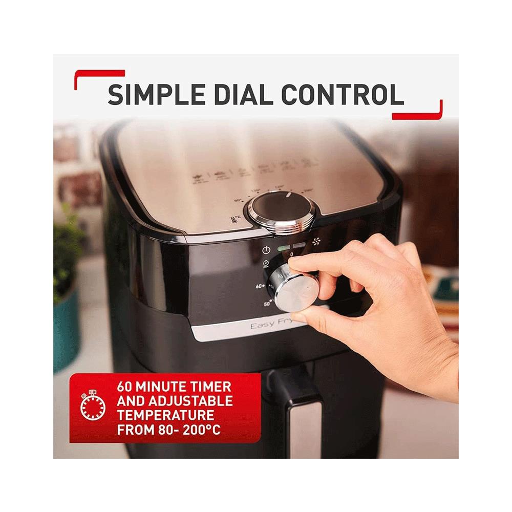 Tefal Easy Fry Classic 2 In 1 Air Fryer & Health Grill 8 Programs 1550W 4.2 Litre Capacity - Black