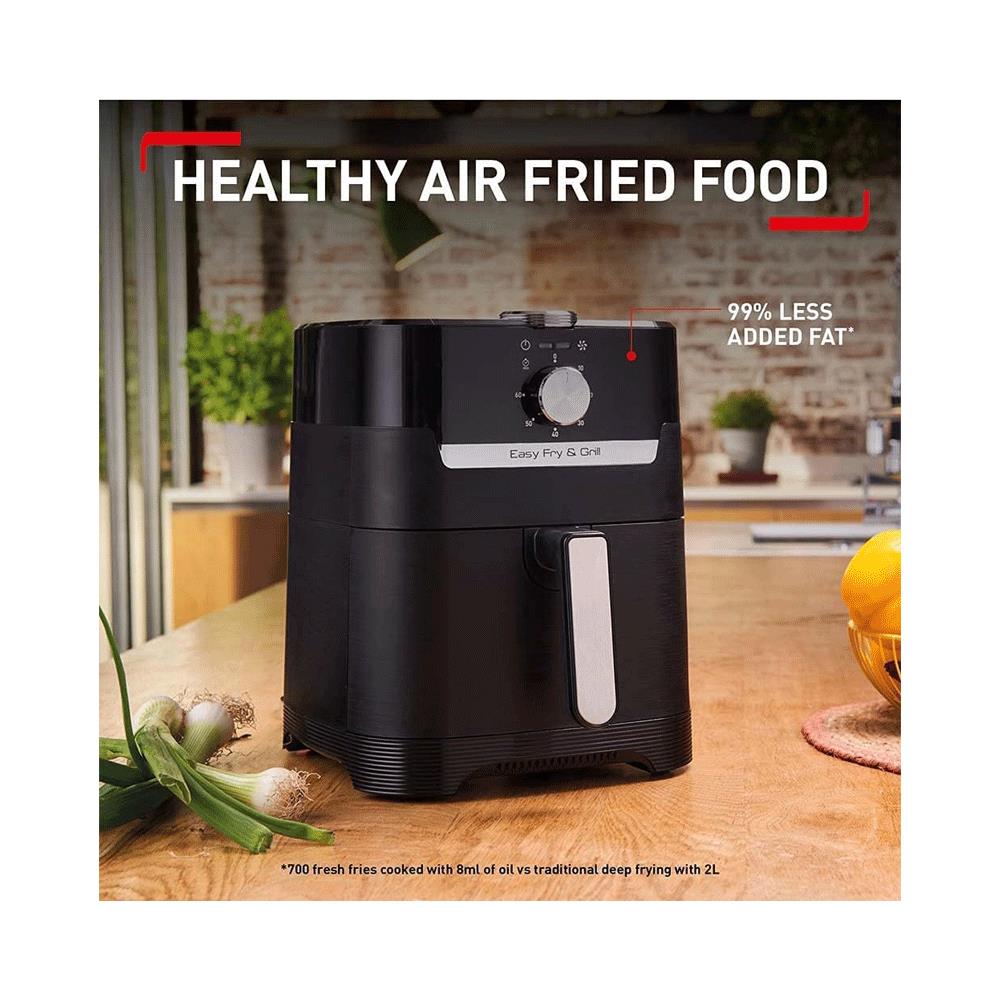 Tefal Easy Fry Classic 2 In 1 Air Fryer & Health Grill 8 Programs 1550W 4.2 Litre Capacity - Black