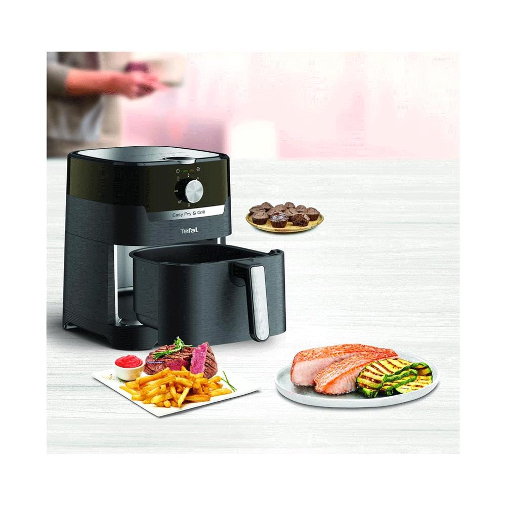 Tefal Easy Fry Classic 2 In 1 Air Fryer & Health Grill 8 Programs 1550W 4.2 Litre Capacity - Black