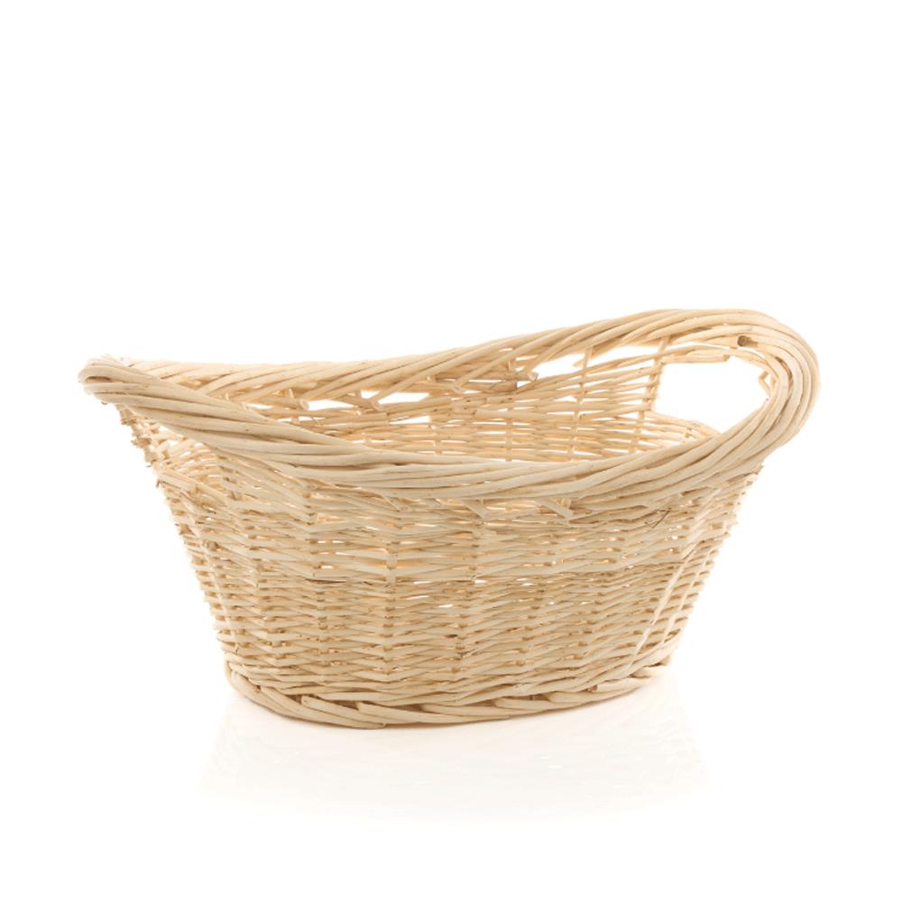 Leecroft Wicker Laundry Basket Full Willow - Natural Main image