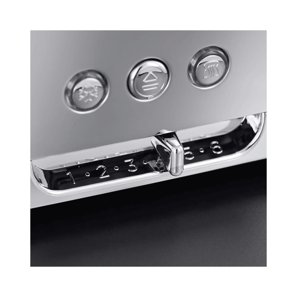 Russell Hobbs Luna Long Slot 2 Slice Toaster Stainless Steel 1420W - Copper