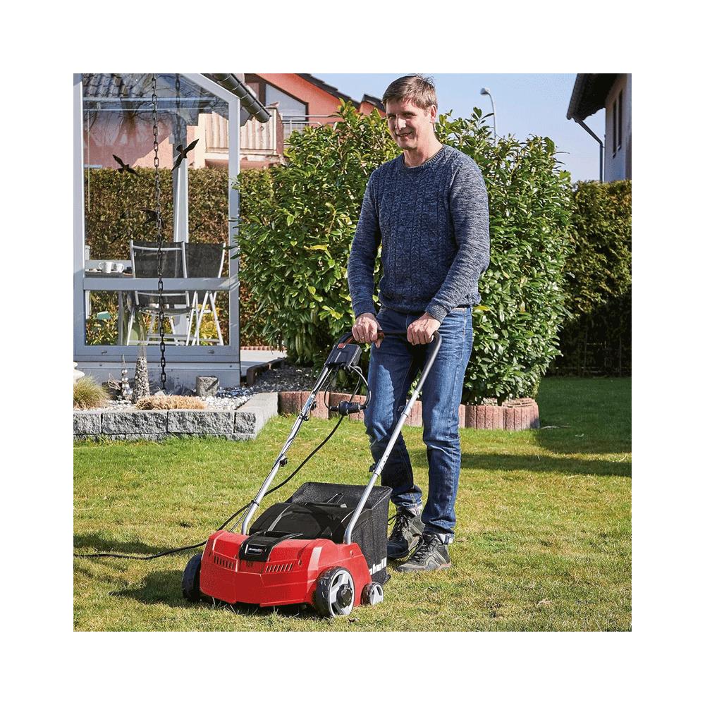Einhell Electric Lawn Scarifier And Aerator 1200W 28 Litres Catch Bag 10m Cord - Red/Black Secondary image