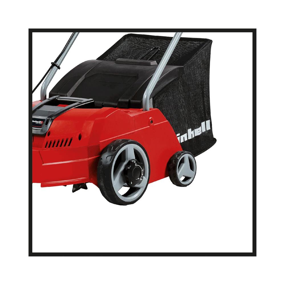 Einhell Electric Lawn Scarifier And Aerator 1200W 28 Litres Catch Bag 10m Cord - Red/Black