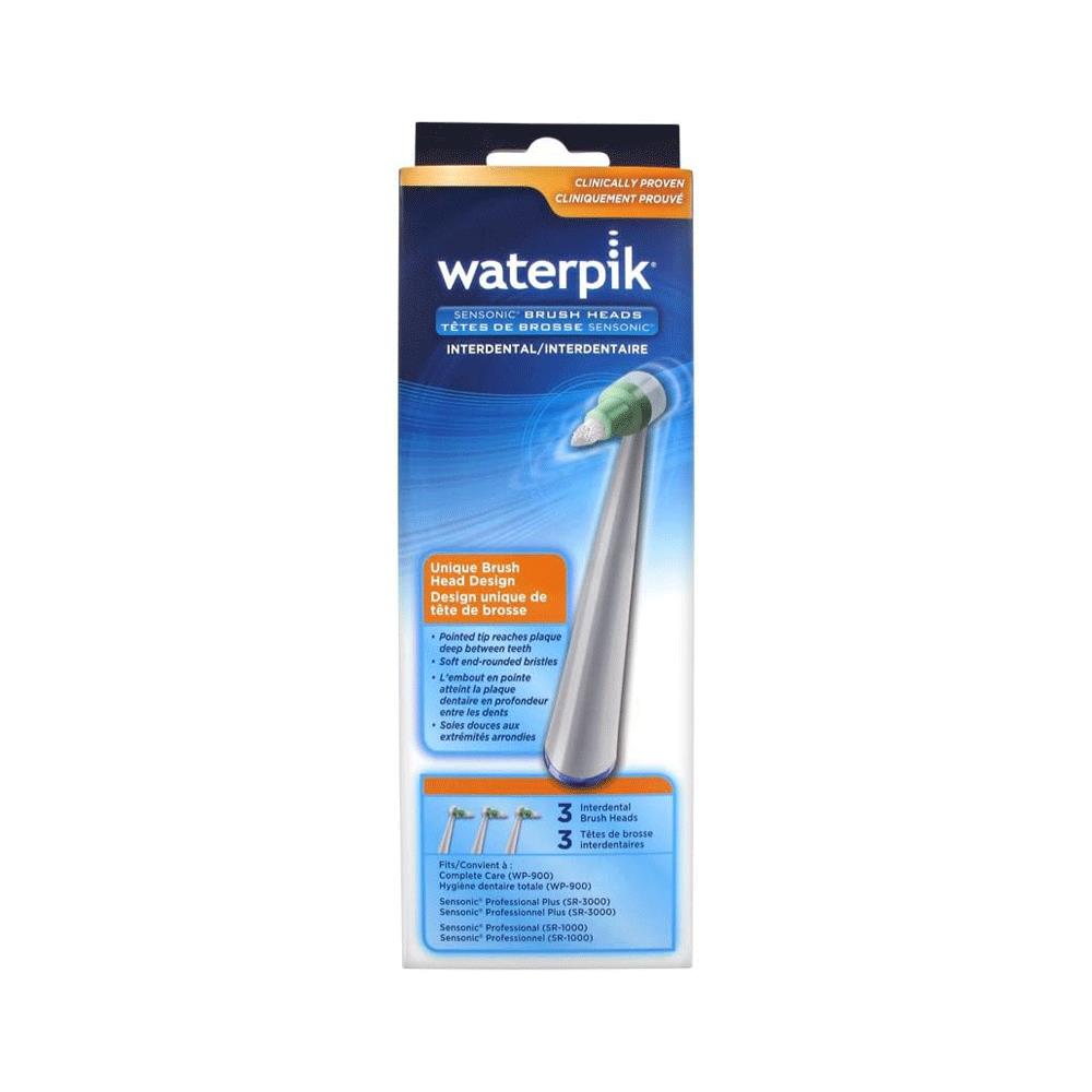 Waterpik Interdental Replacement 3 Brush Heads For Sensonic SR-1000 And SR-3000 Toothbrushes - White Main image