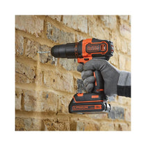 Black & Decker 18V Hammer Drill And Impact Driver With 2 x 1.5Ah Batteries 400mA Charger & Small Soft Bag Kit - Orange/Black