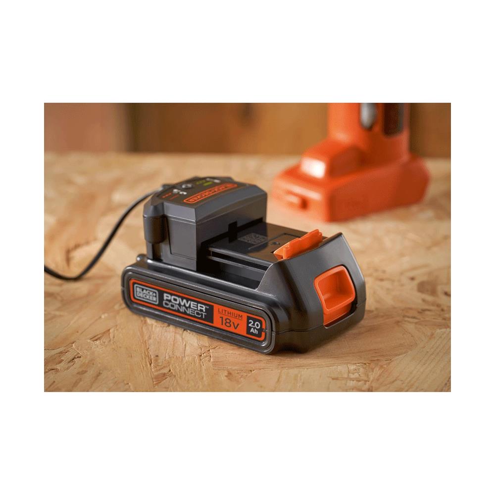Black & Decker 18V 2.0Ah Lithium-ion Slide Battery Pack - Black/Orange Secondary image