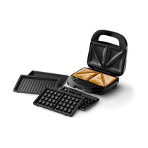 Philips 5000 Series Sandwich Maker 3 Plate Sets Paninis Sandwiches & Waffles 750W - Black & Silver