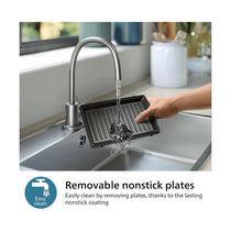Philips 5000 Series Sandwich Maker 3 Plate Sets Paninis Sandwiches & Waffles 750W - Black & Silver