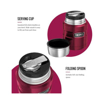 Thermos Stainless King Hot And Cold Travel Food Flask 470ml - Pink