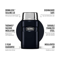 Thermos Stainless King Hot And Cold Travel Food Flask 710ml - Blue