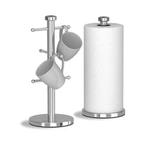 Morphy Richards Accents Kitchen Roll Holder & Mug Tree Set Stainless Steel - Silver