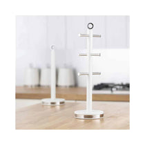 Morphy Richards Dimensions 6 Cup Mug Tree Polished Stainless Steel - Ivory Cream