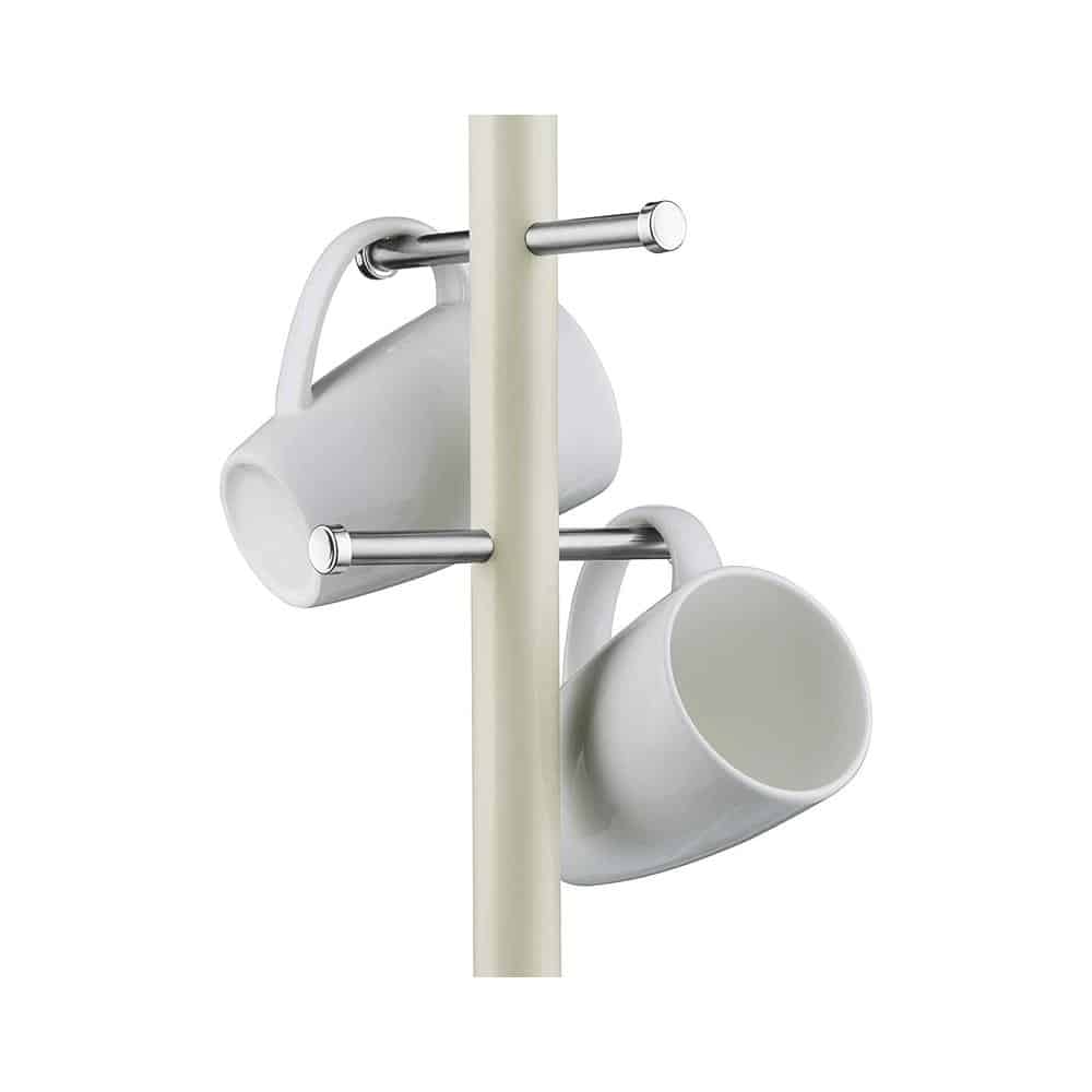 Morphy Richards Dimensions 6 Cup Mug Tree Polished Stainless Steel - Ivory Cream