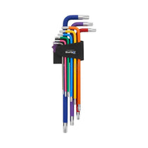 Blue Spot Tools Extra Long Colour Coded Tamper Torx Key Set (T10-T50) - 9 Piece