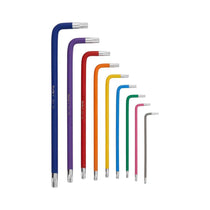 Blue Spot Tools Extra Long Colour Coded Tamper Torx Key Set (T10-T50) - 9 Piece