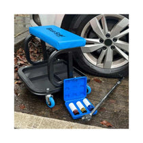 Blue Spot Tools Mechanics Creeper Stool 150Kg Capacity - Blue