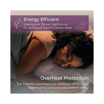 Carmen Fitted Electric Under Blanket Single With Overheat Protection 85W - White