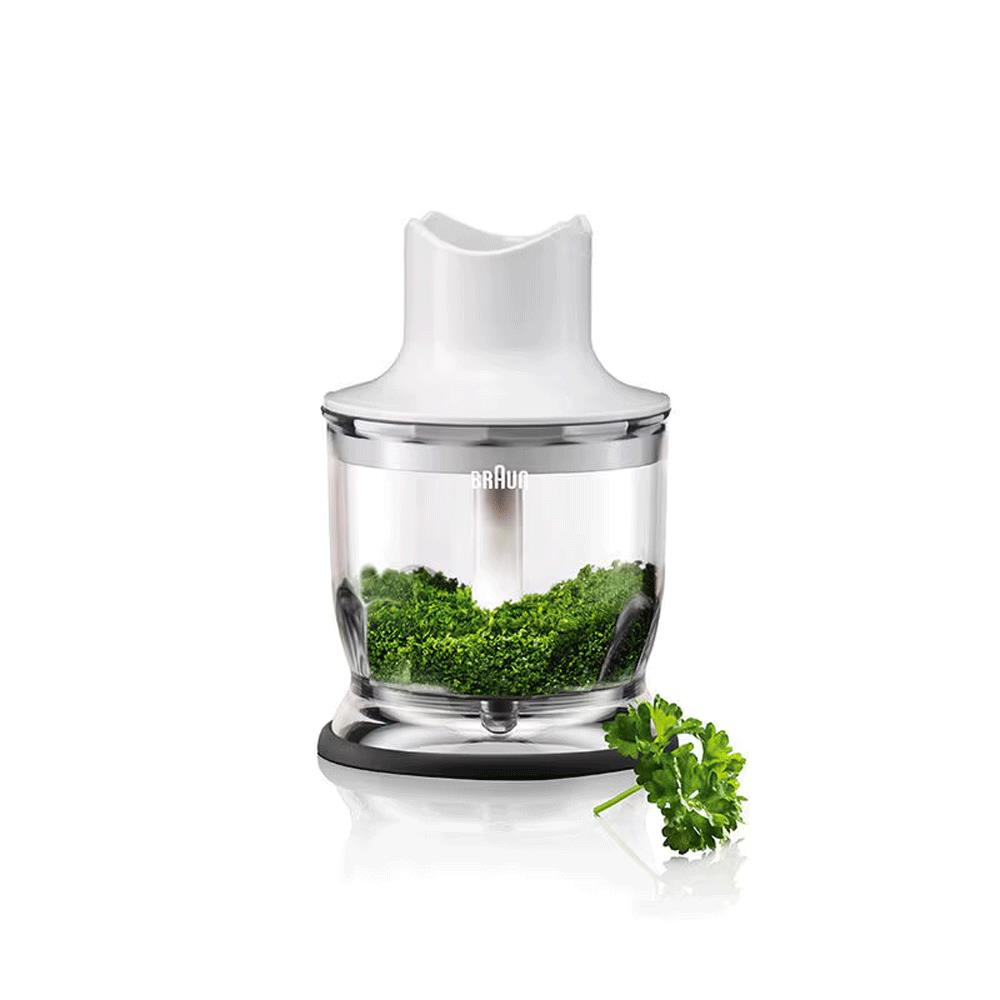Braun MultiQuick 3 Hand Blender Omlette With Attachment 700 W 350ml Chopper And 600ml Beaker - White/Blue