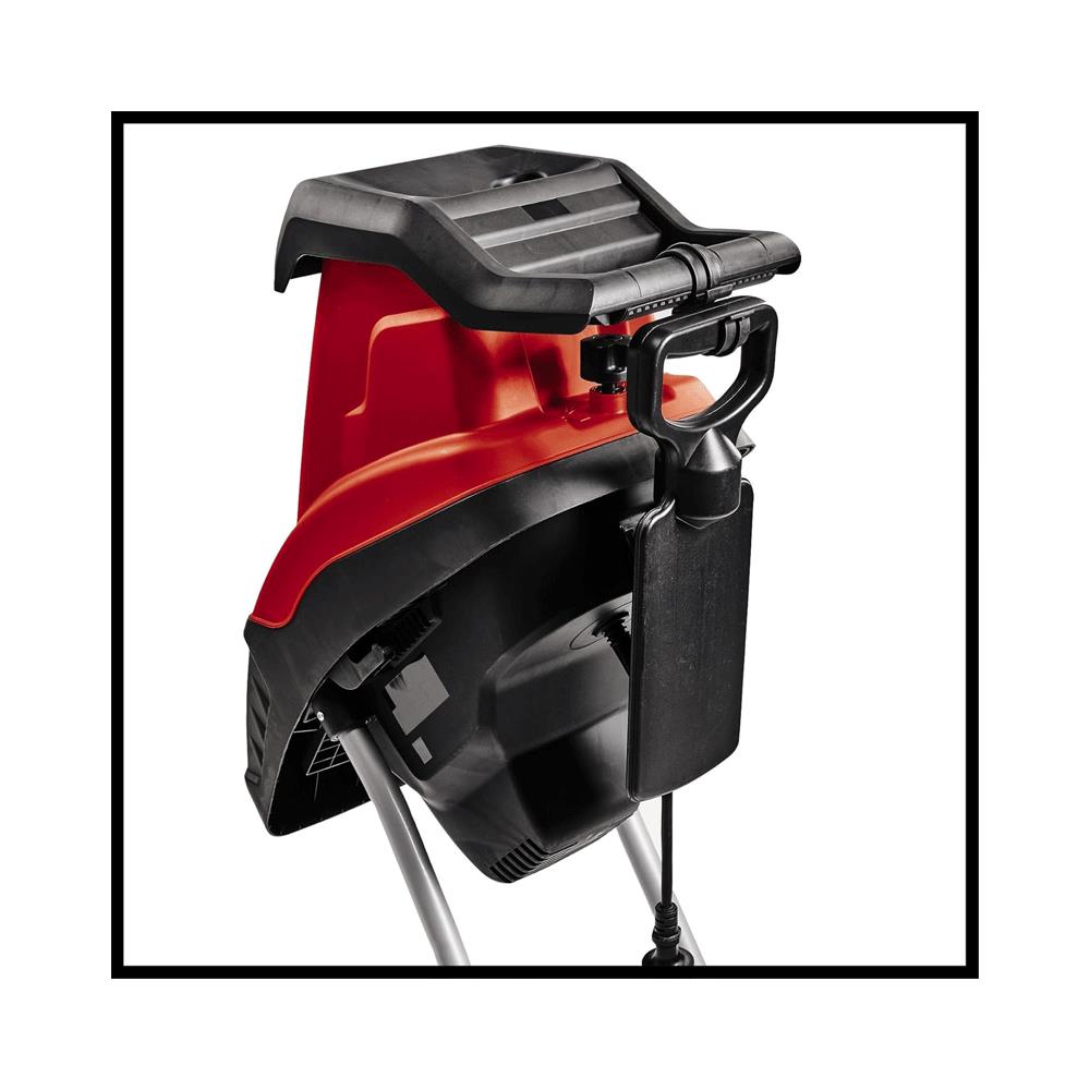 Einhell GC-KS 2540 Electric Garden Shredder 2500W Reversible Steel Blades With Debris Bag - Red/Black