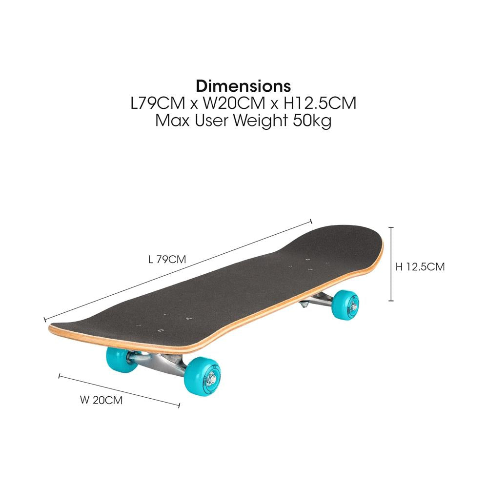 Xootz Doublekick Skateboard 31 Inch X 8 Inch 7 Ply Maple Deck - Industrial