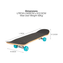 Xootz Doublekick Skateboard 31 Inch X 8 Inch 7 Ply Maple Deck - Industrial