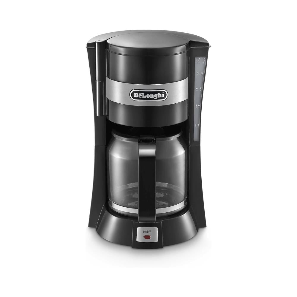 Delonghi Filter Drip Coffee Machine 900W 1.25 Litres 10-15 Cup Capacity - Black