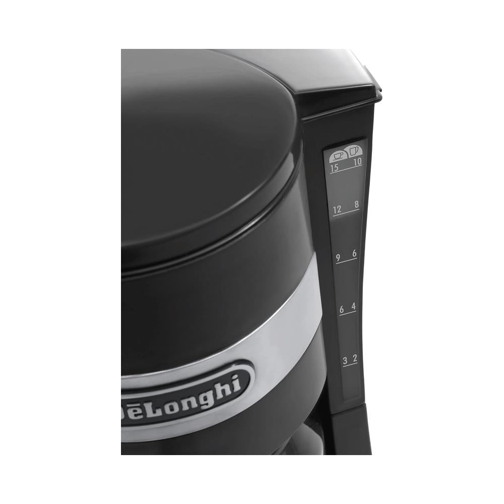 Delonghi Filter Drip Coffee Machine 900W 1.25 Litres 10-15 Cup Capacity - Black
