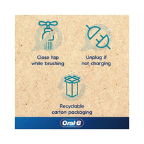 Oral-B Pro 3 3000 Pure White Electric Toothbrush Visible Gum Pressure Control With 3 Modes - Charcoal Black