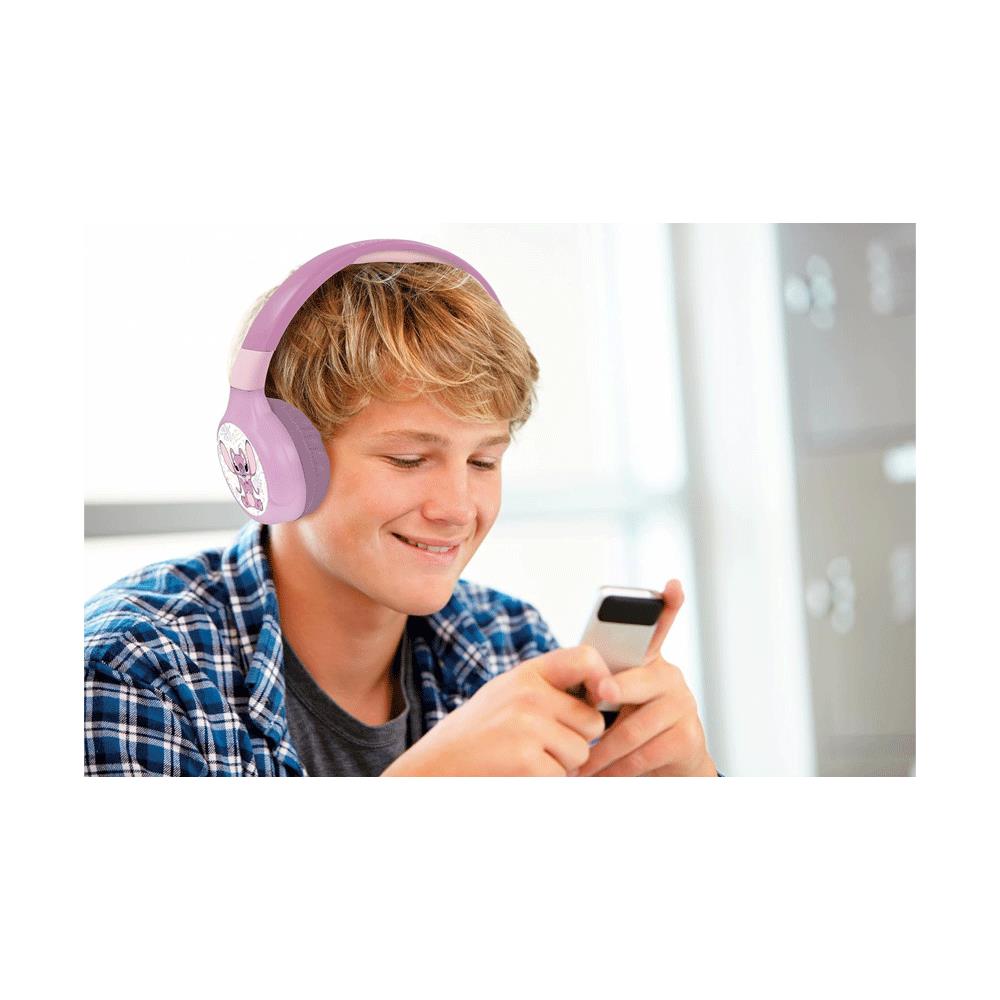 Lexibook Disney Stitch Bluetooth & Wired Foldable Headphones - Purple