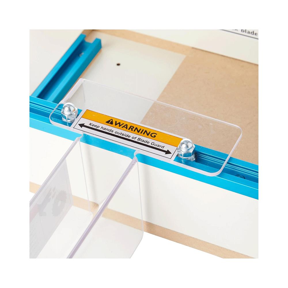 Rockler Table Saw Small Parts Sled 12 Inch x 15-1/2 Inch x 3-1/2 Inch - Blue