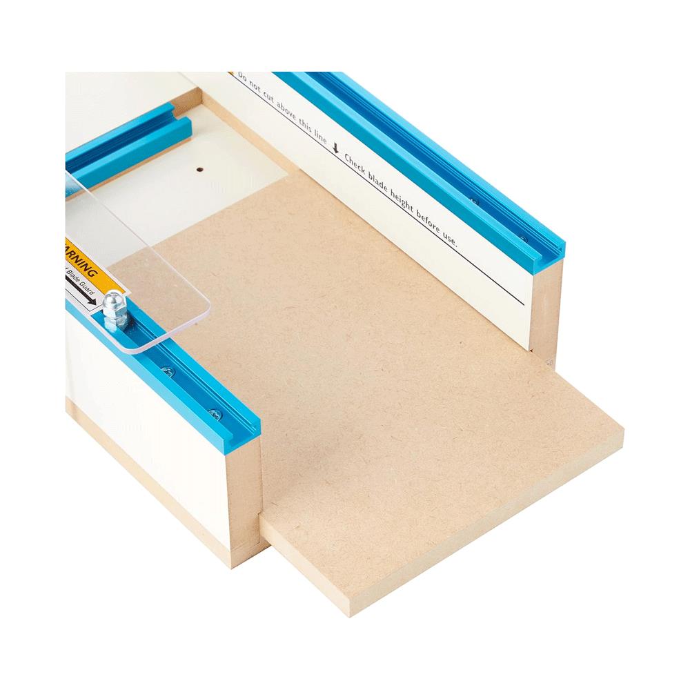 Rockler Table Saw Small Parts Sled 12 Inch x 15-1/2 Inch x 3-1/2 Inch - Blue