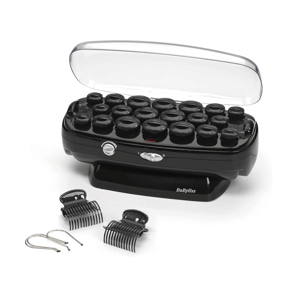 BaByliss Thermo-Ceramic Heated Hair Rollers 20 Rollers 8 Large 6 Medium 6 Small With Clips & Pins - Black Main image