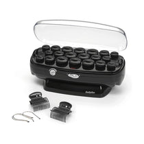BaByliss Thermo-Ceramic Heated Hair Rollers 20 Rollers 8 Large 6 Medium 6 Small With Clips & Pins - Black