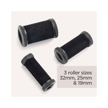 BaByliss Thermo-Ceramic Heated Hair Rollers 20 Rollers 8 Large 6 Medium 6 Small With Clips & Pins - Black