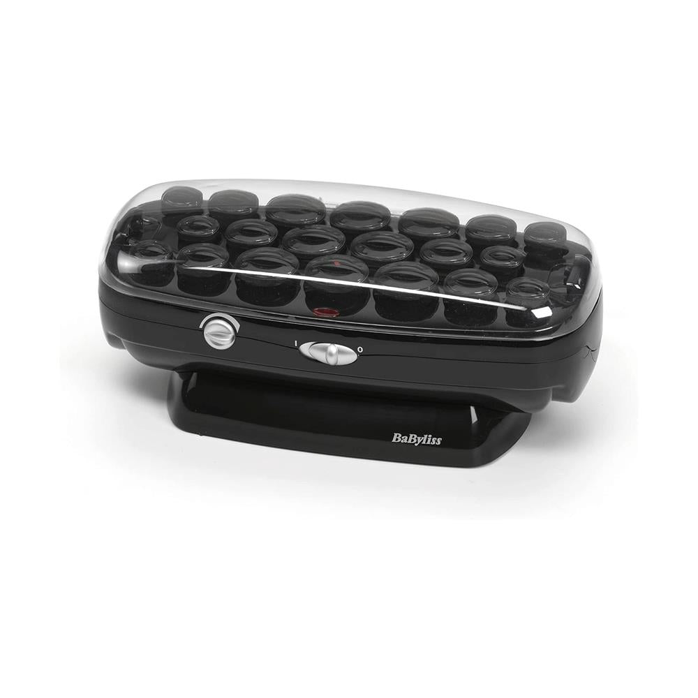 BaByliss Thermo-Ceramic Heated Hair Rollers 20 Rollers 8 Large 6 Medium 6 Small With Clips & Pins - Black