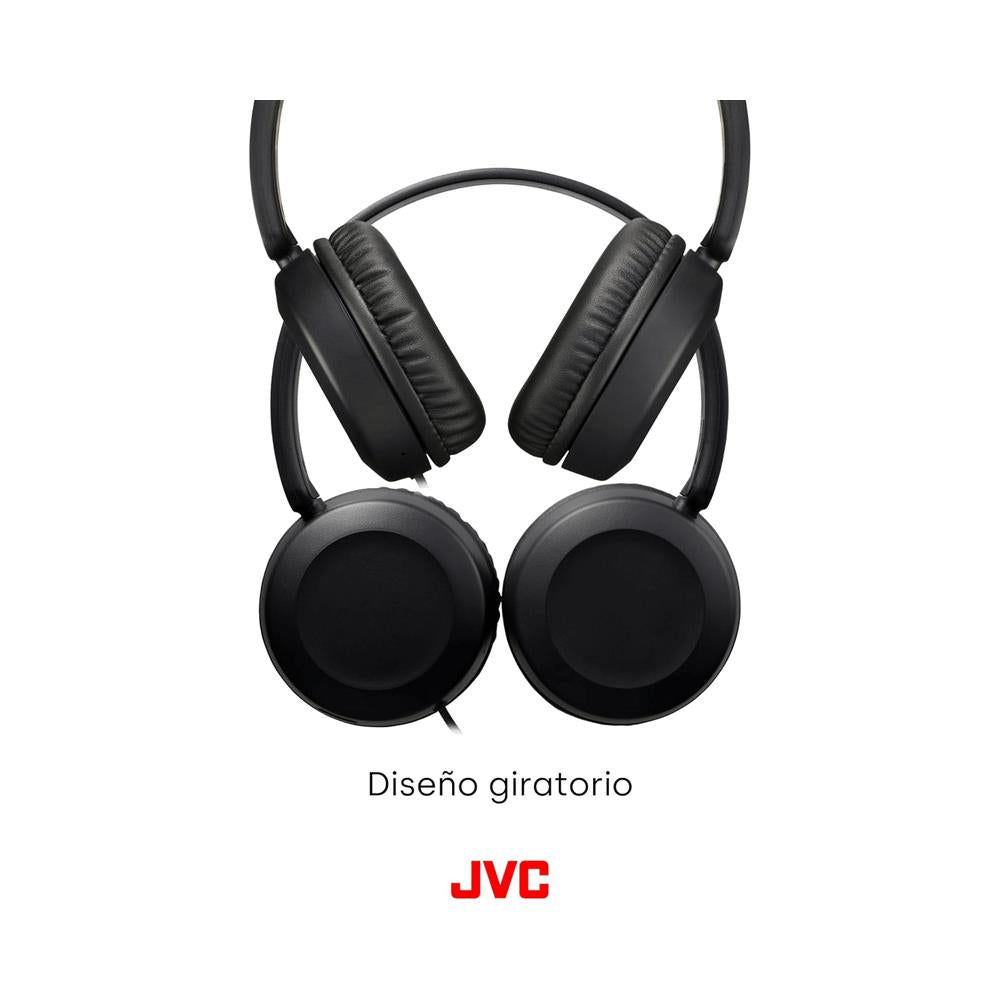 JVC Foldable Headphones With Remote Microphone And Call Handling - Black