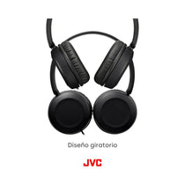 JVC Foldable Headphones With Remote Microphone And Call Handling - Black