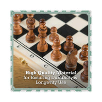 Toyrific 3 In 1 Board Games Chess/Draughts/Backgammon Wooden Board Game Set - Multicolour